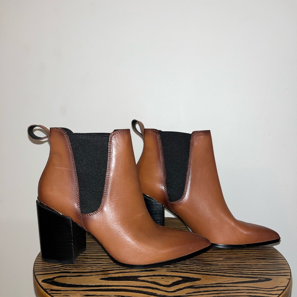 Steve Madden Western Booties with Silver heel detail